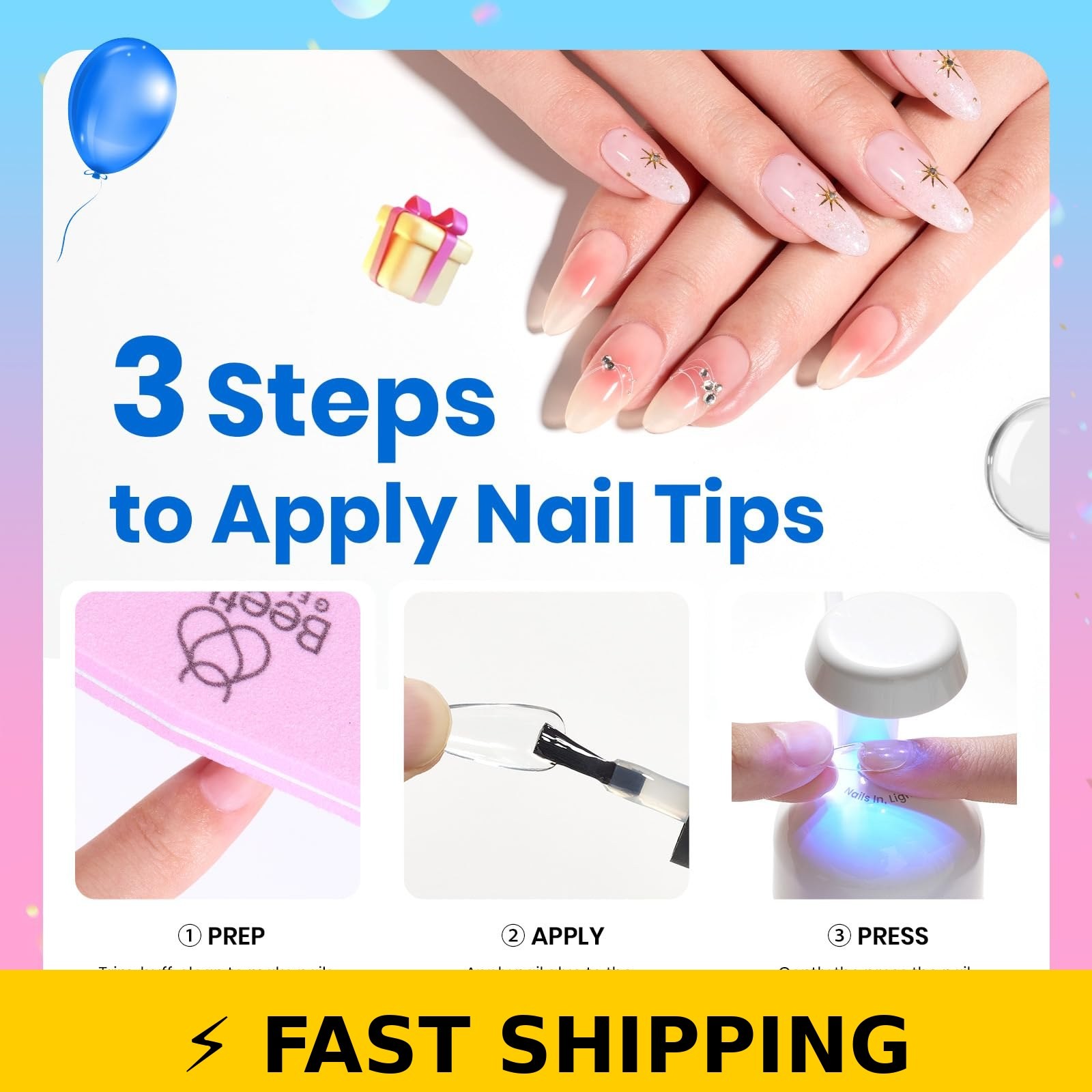 Beetles 9 in 1 Nail Glue Gel for Acrylic Tips – 15ml