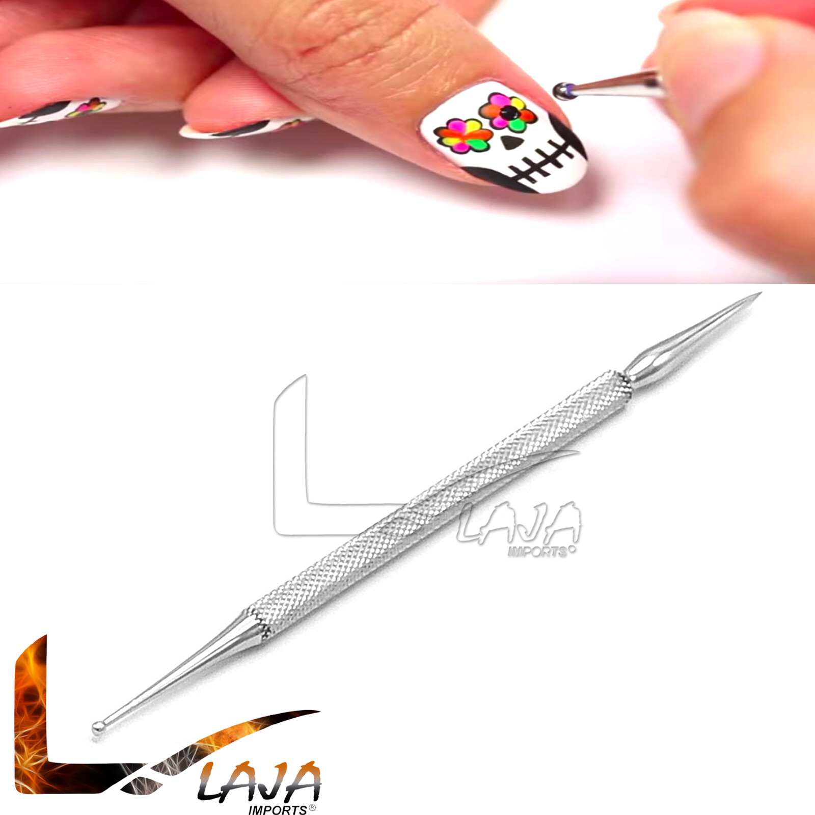 Nail Art Dotting Tool NEEDLE & DOTTER Double Ended Manicure NAIL Paint BTS-218