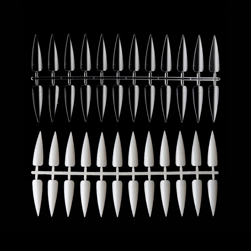 240 Pcs Long Stiletto False Nail Tips Acrylic Full Cover Fake Nails Art Manicure