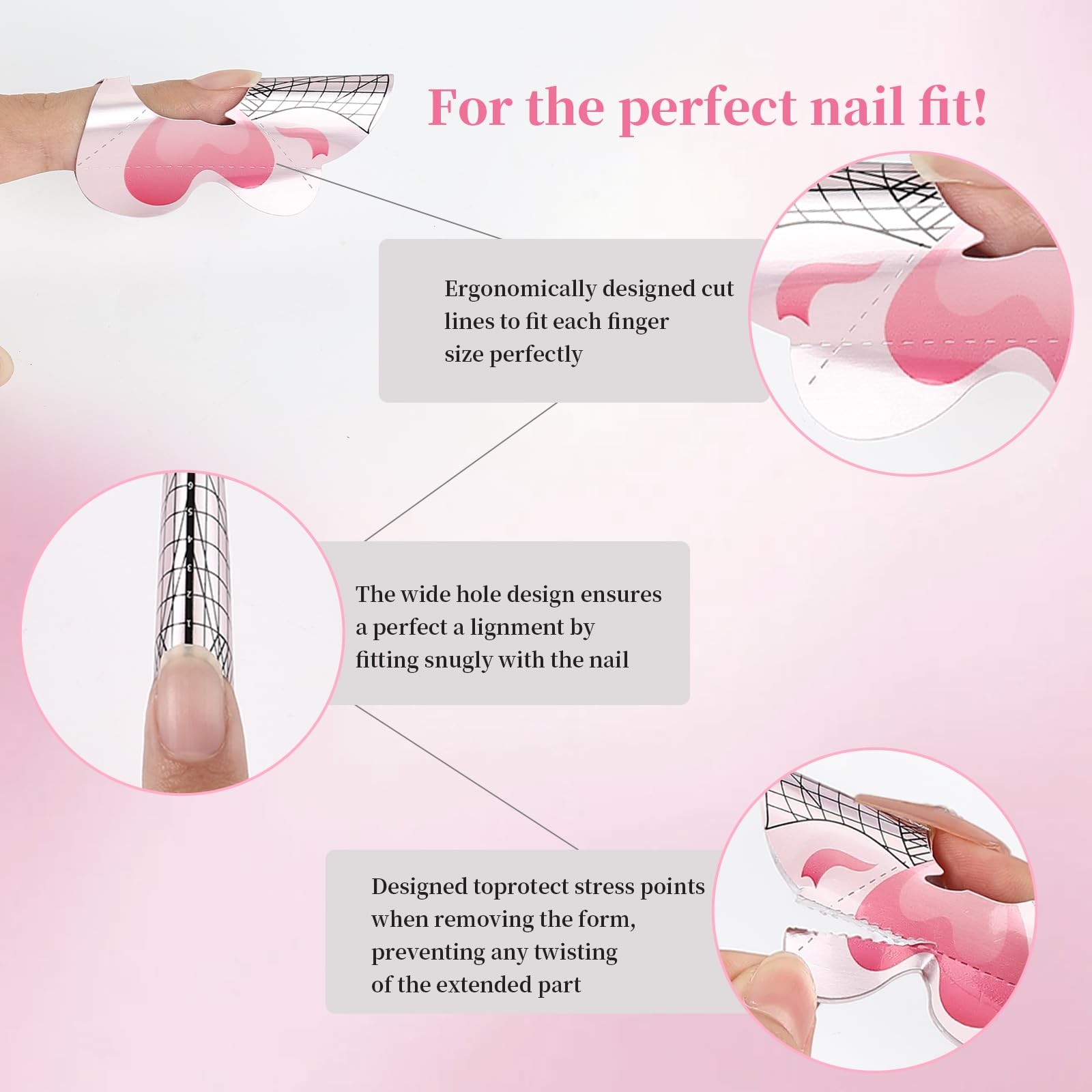 Nail Forms for Builder 100Pcs Nail Extension Stickers for Acrylic