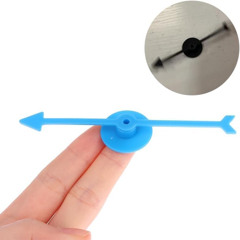 2Pcs Spinner Game Engaging Board Arrow Set.Home and School Party mini, Black