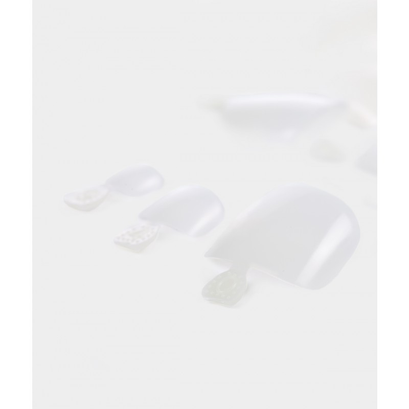 KISS 96 FULL-COVER TOENAILS SHORT LENGTH #50543 96TN01 DURABLE GLUE ON WHITE