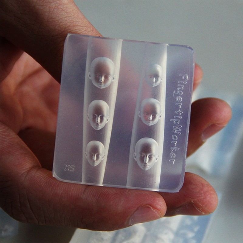Flexible Nail Stamping Mold Doll Face Manicure Mould for Nail Art Enthusiasts