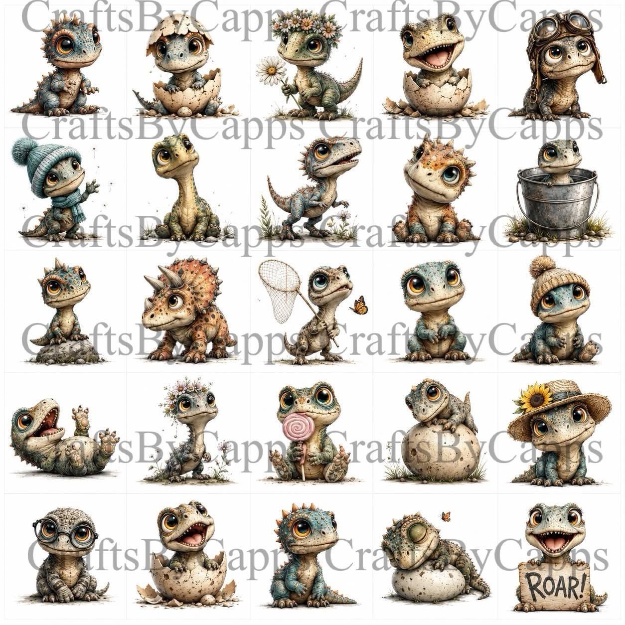 Dinosaur Waterslide Finger Nail Decals Instructions Bonus (set of 50) KC