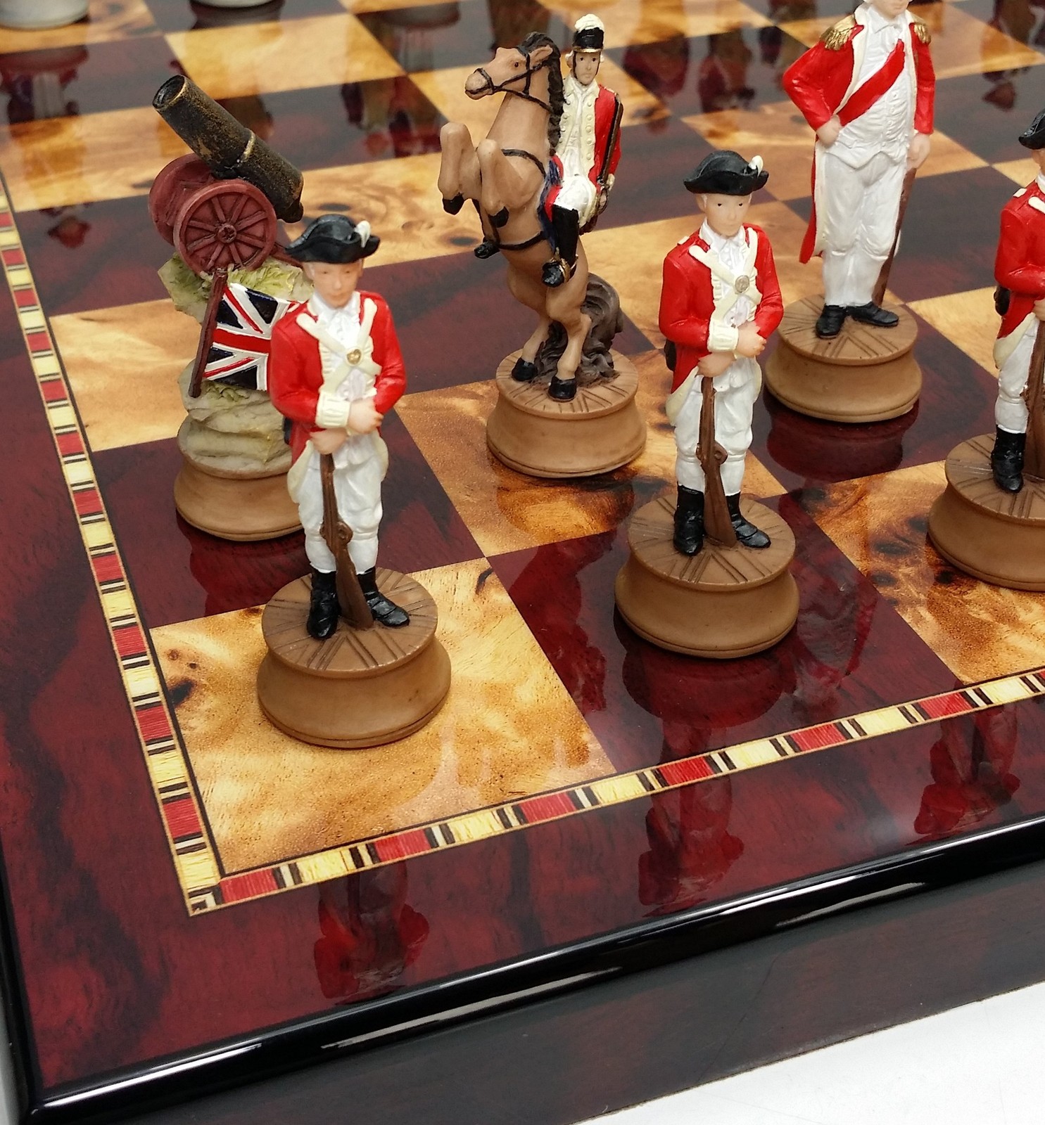 American Revolutionary Independence War 18 inches, Cherry & Burl Wood Color