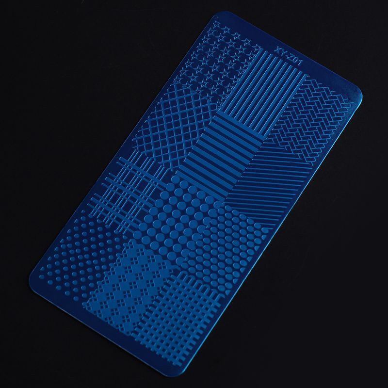 Dots Plaid Nail Art Stamping Plates Stripe Twill Graphic Geometric Metal Plates