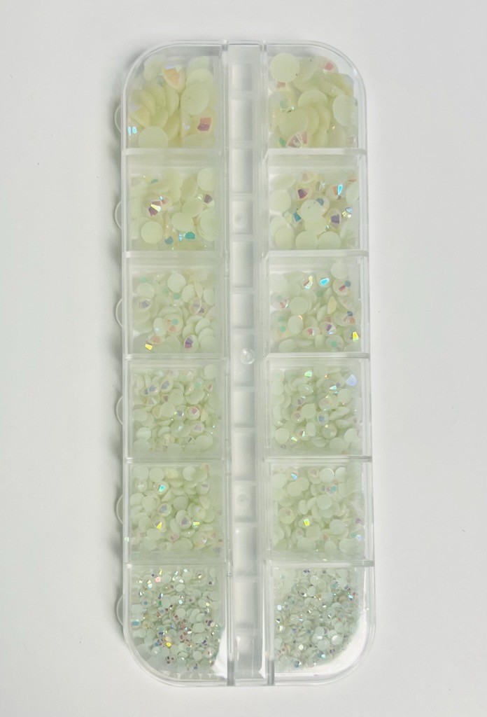 Multicolor Resin Rhinestones Flat Back Round Jewelry Crafting Gems Multipack Kit
