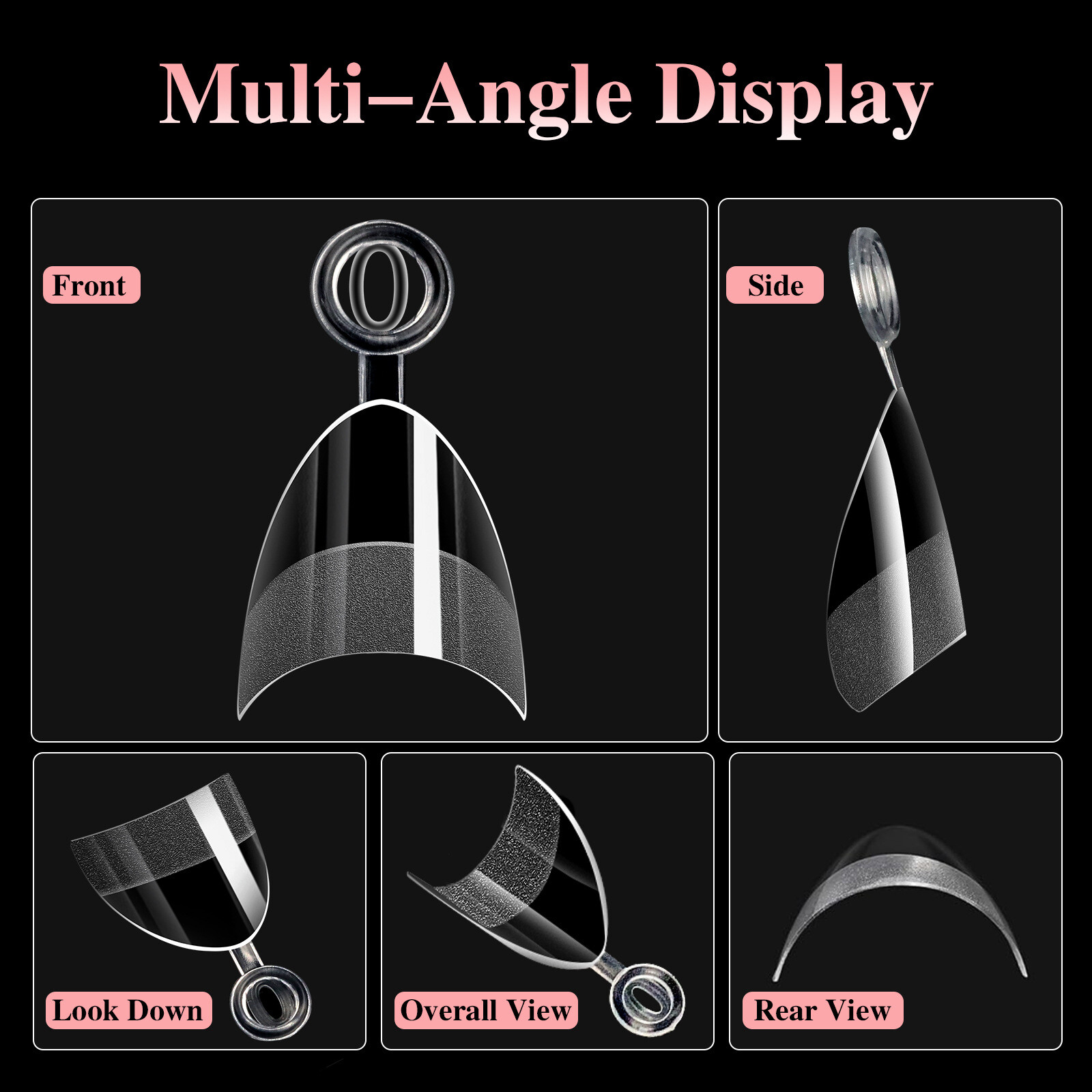 600pcs/Box False Nail Tips Short Oval/Round/Sqaure/Stiletto Finger Nails 12Sizes