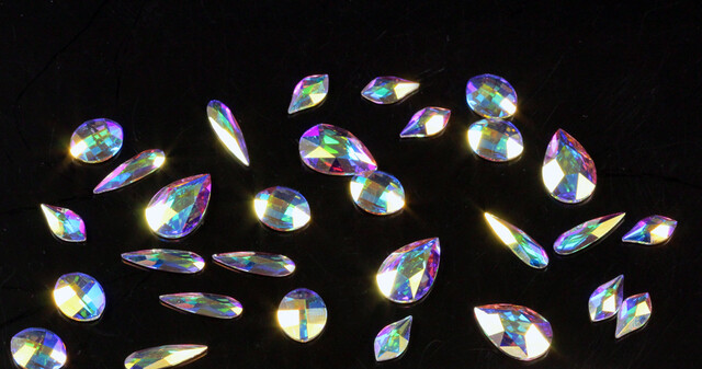 Superior PRIMERO Flat Back Rhinestones Crystal AB Color Nail Art Design Shapes
