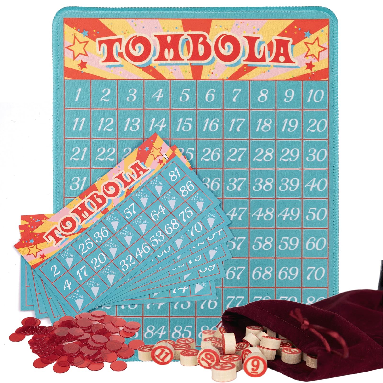 Extguds Tombola Bingo Game,Vintage Italian 6 inches x 7