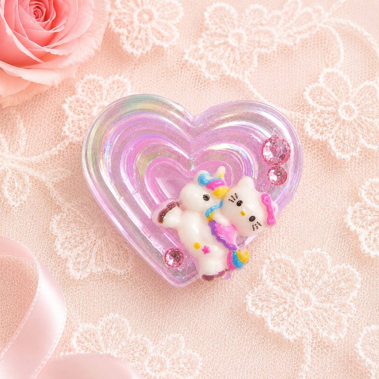 Japanese Handmade Kawaii Heart 3D Resin Nail Charms for Nail Art