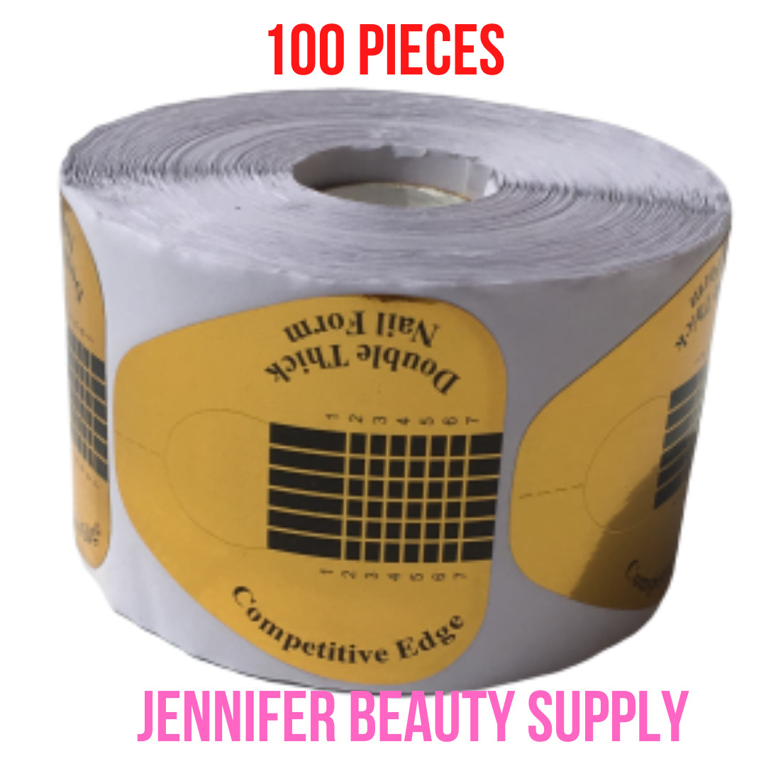 100 PCS LARGE NAIL ART ACRYLIC DECORATION EXTENSION FORMS STICKER GUIDE | USA