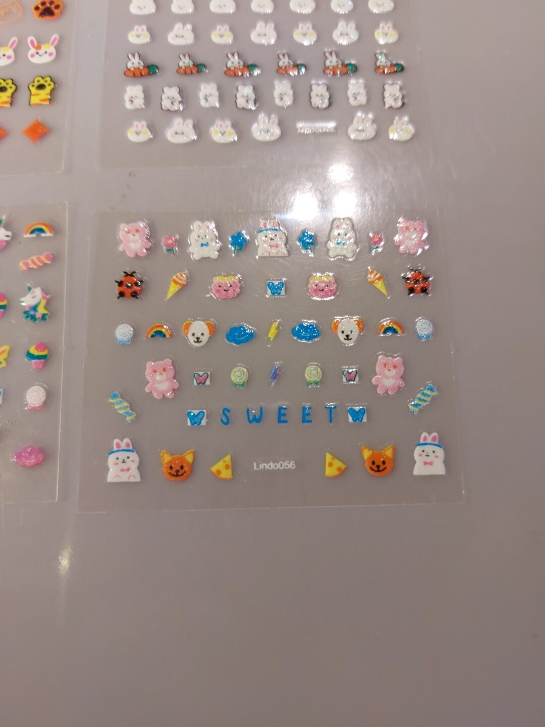4 X Small Sheets Of Cute Nail Art Stickers (Dn226) New