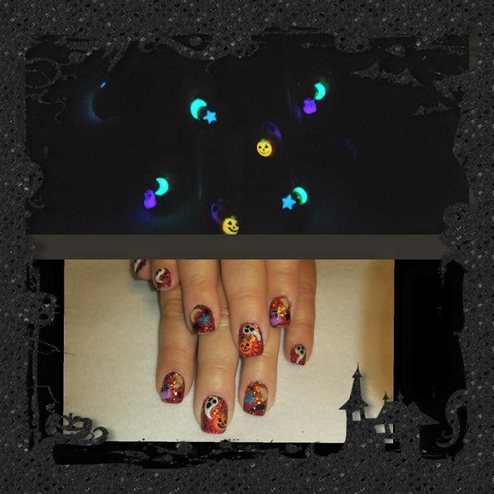 Glitter Neon Visible Glow in the Dark Powder Hearts Butterflies