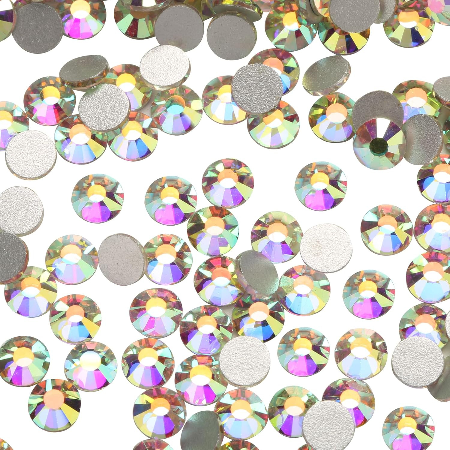 1440pcs Glue Fix Crystal Flatback Rhinestones Glass Diamantes Gems for Crafting
