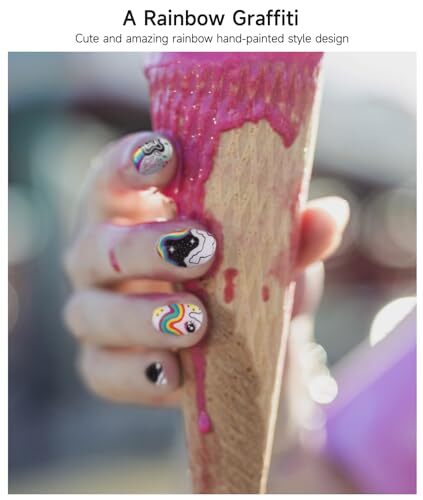 Semi Cured Gel Nail Strips, 28 Pcs UV Gel Nail Stickers, Long Lasting Gel Nail