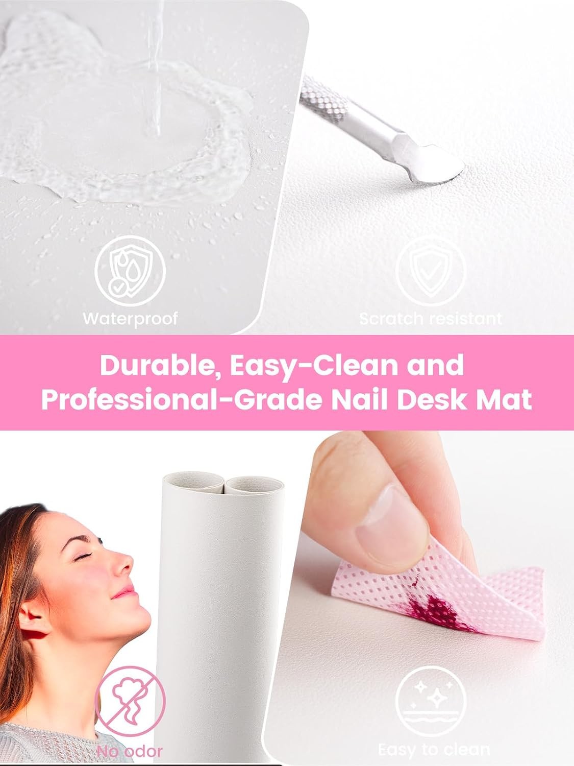 Nail Art Table Mat, (MAT ONLY) Foldable Nail Art Hand Rest Pad for Nail Arm
