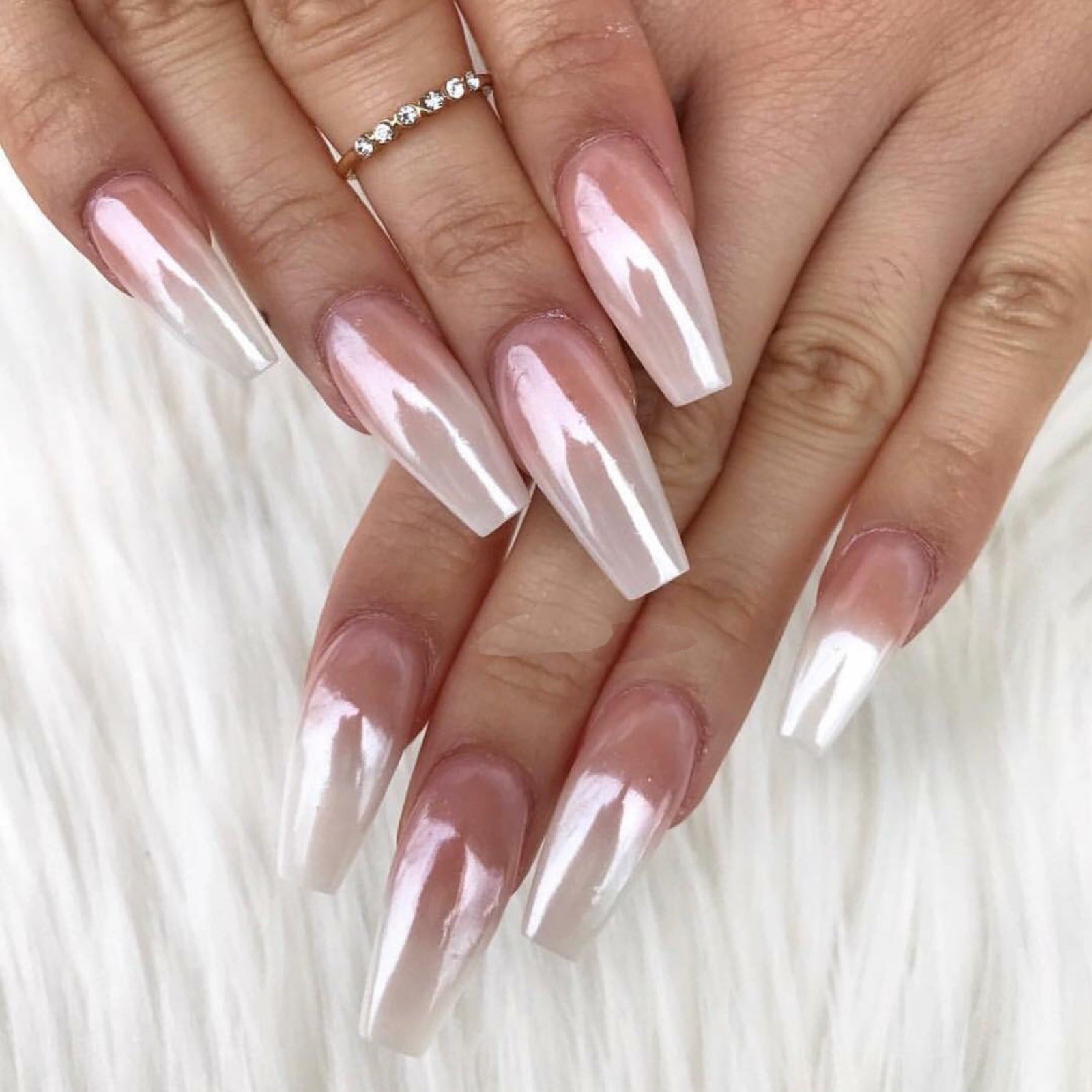 WHITE CHROME NAIL POWDER Diamond Ceramic Pigment Nails Art Crystal Shiny Dust M4