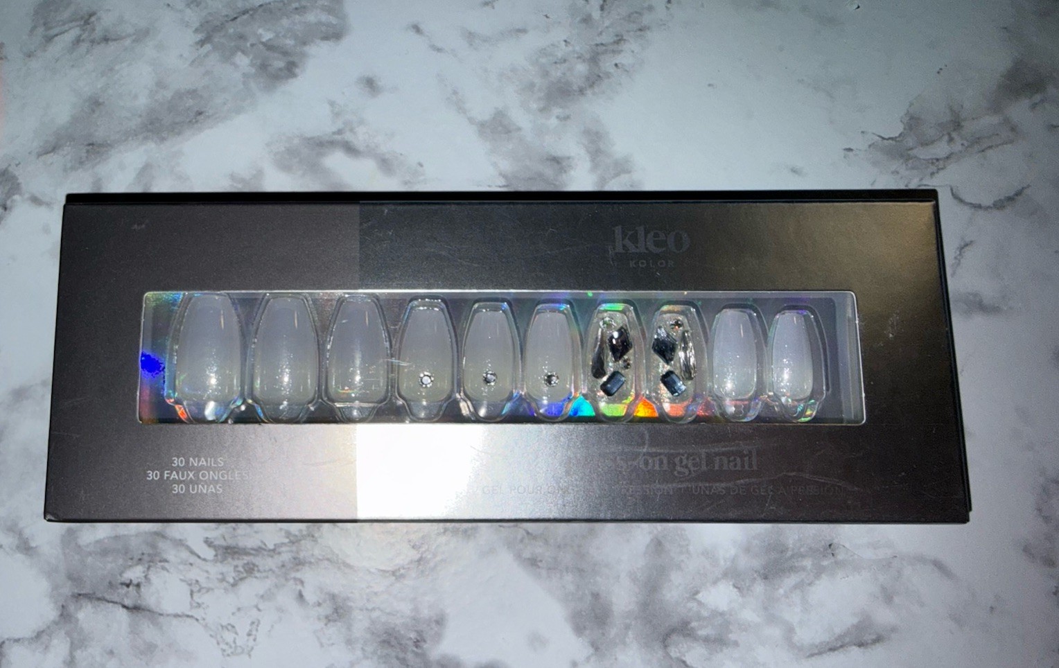 New Kleo Kolor Press-On Gel Nails – Long Coffin Starlette