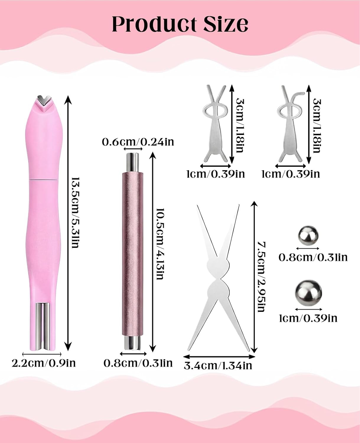 15 PCS Double-Head Heart Cat Eye Magnet for Nail Multifunctional Flower Nail Ma