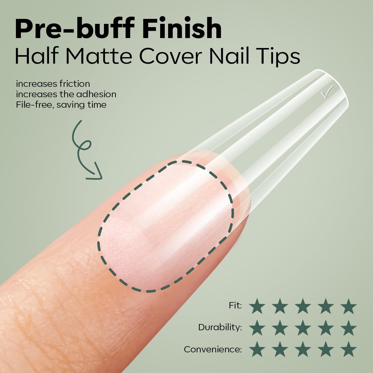 X Nail Gel Kit, Fake Nails Long Coffin, 9-in-One Glue Prep Dehydrator & Porta…