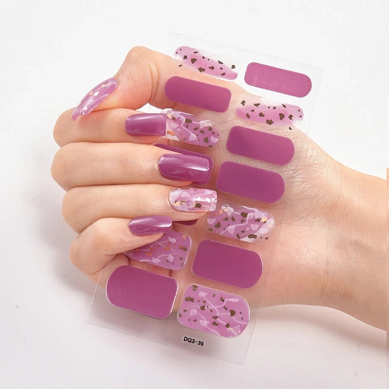 Share Full Size Nail Wraps Stickers Polish Toe Manicure Art Self Stick Decor3D