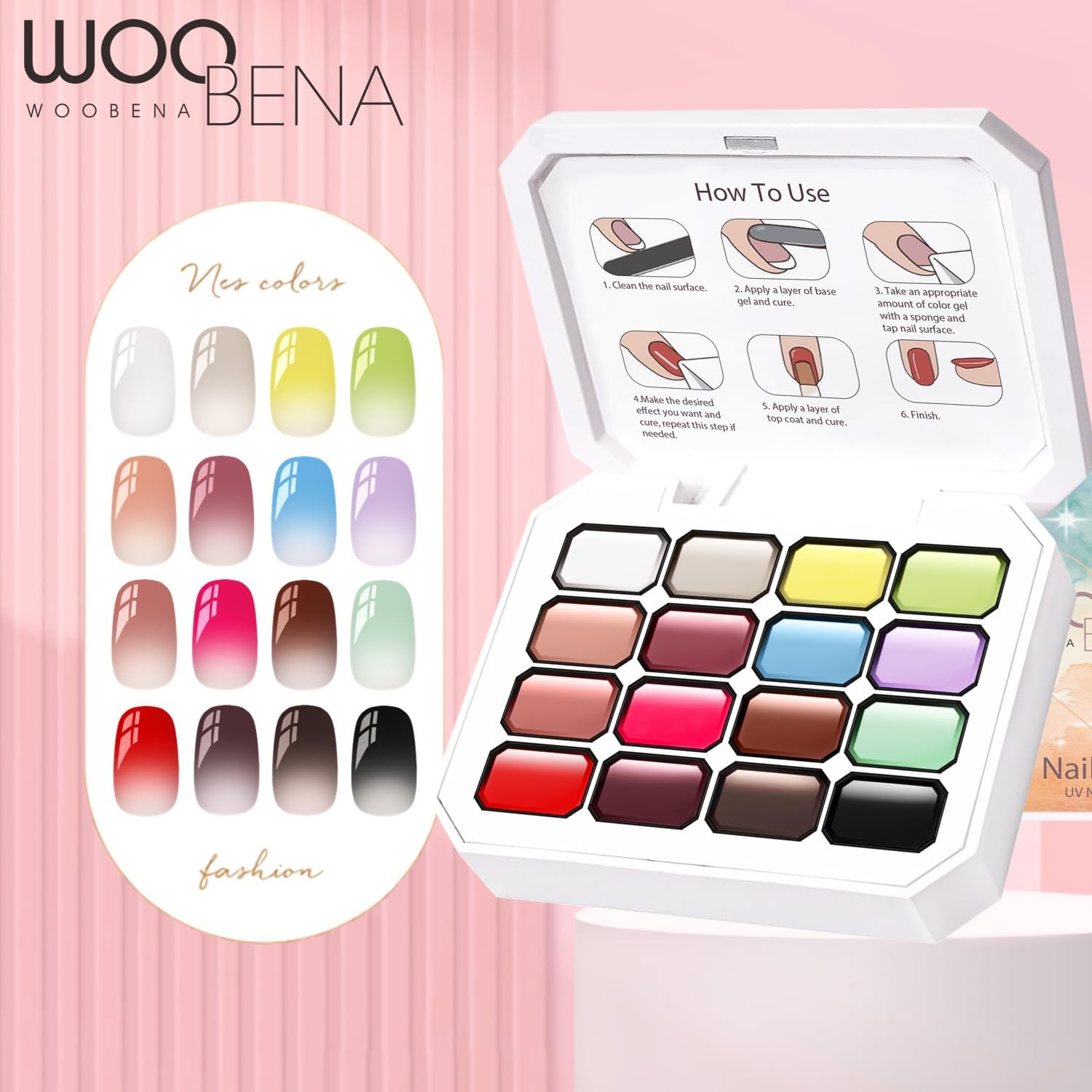 Pat Pat Nail Polish Set,16 Colors Gradient Patting Polish- Highly Pigmented,O…