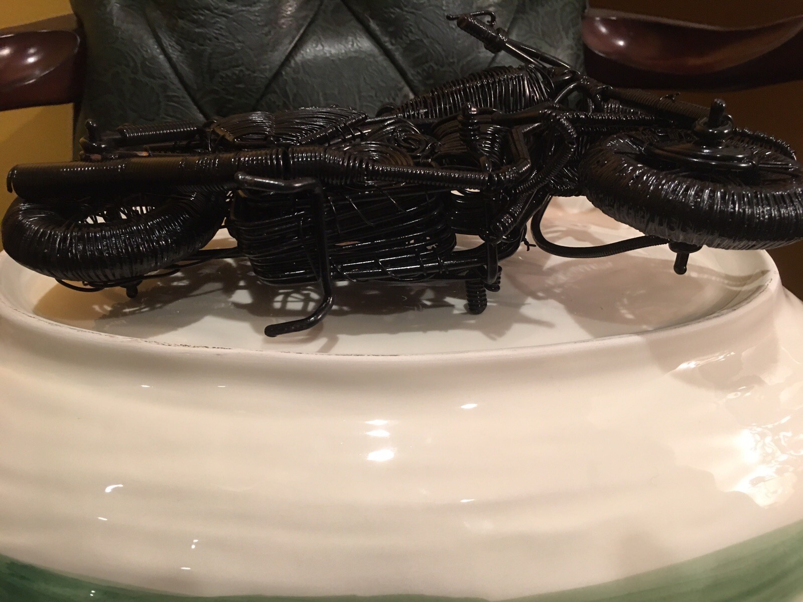 BLACK MOTOCYCLE MENORAh 100% METAL ART