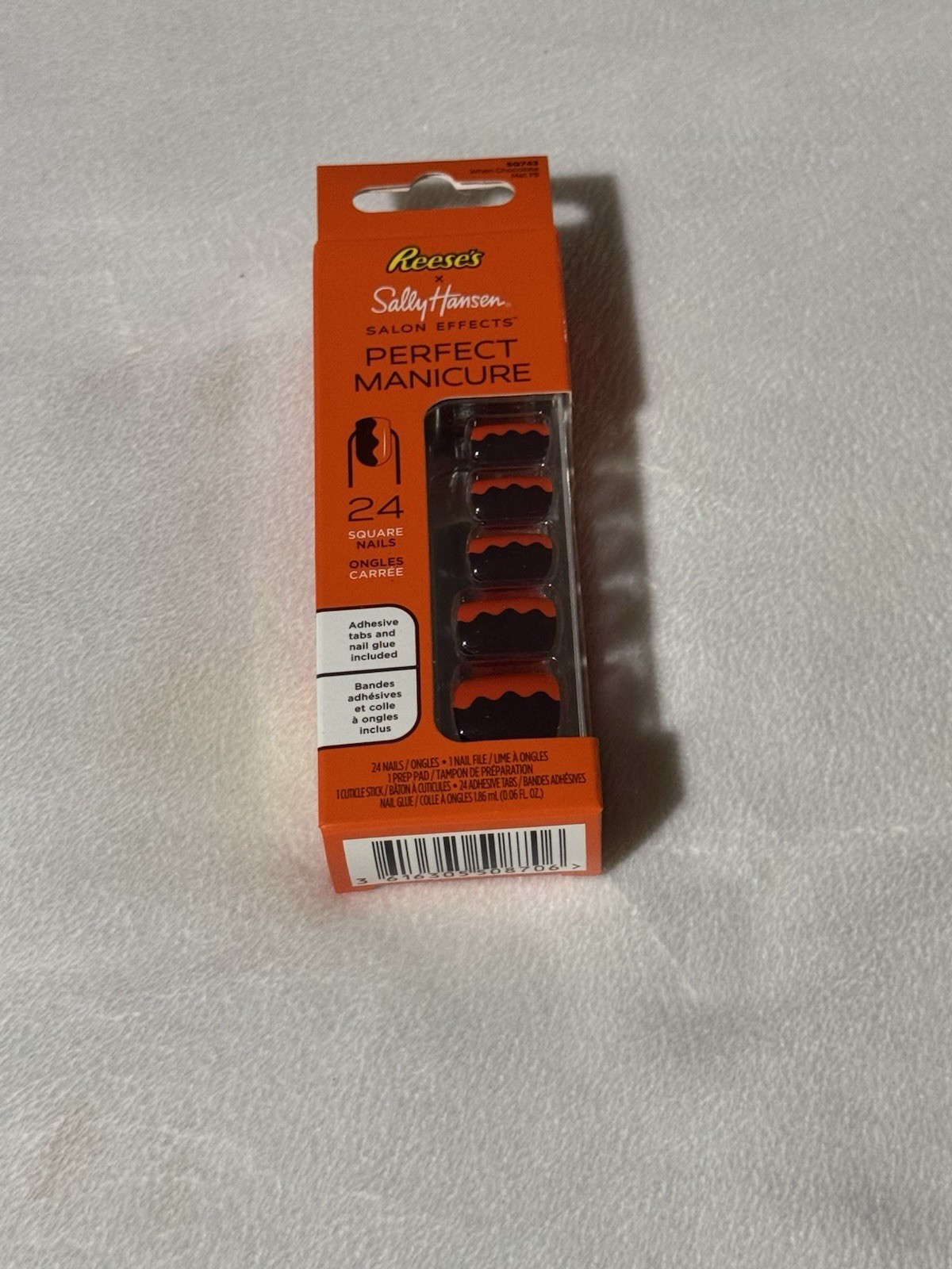 Sally Hansen X Reese’s Press On Nails Perfect Manicure Square 24ct Chocolate PB