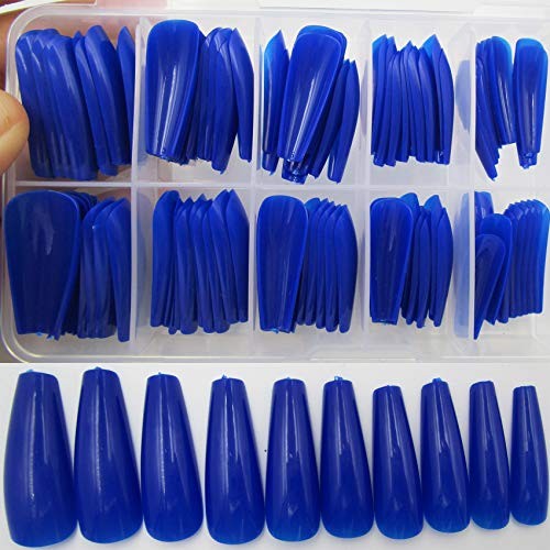 Royal Blue Ballerina Coffin Press on Nails 2026-04-27 – Long Ballerina Fake