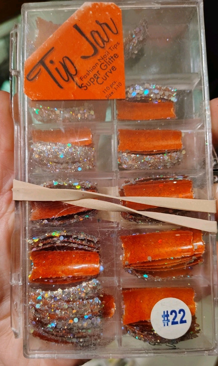 2X Tip Jar FAKE NAIL TIPS Super Glitter Curve DESIGNER FASHION RASTA 420 BUNDLE