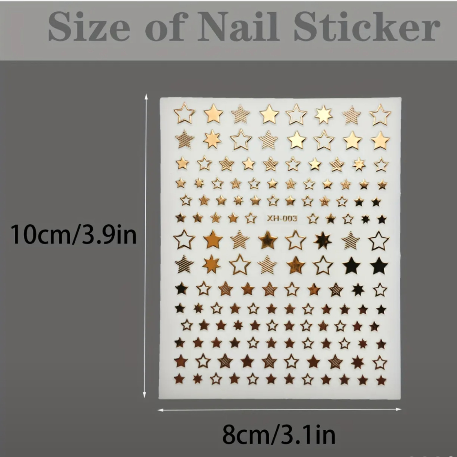 Star Nail Stickers, Nail Star Stickers For Nail Art, 3D Nail Art Star Decals, Sm