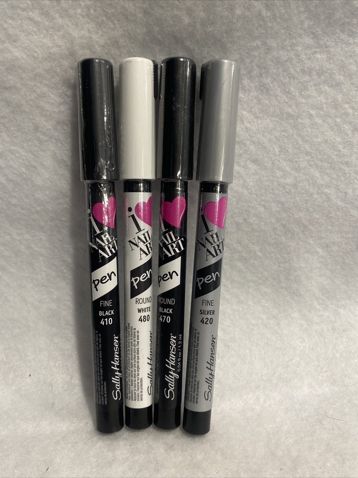 Sally Hansen I Heart Nail Art Fine/round Pen 410/470Black, 480 White, 420 Silver