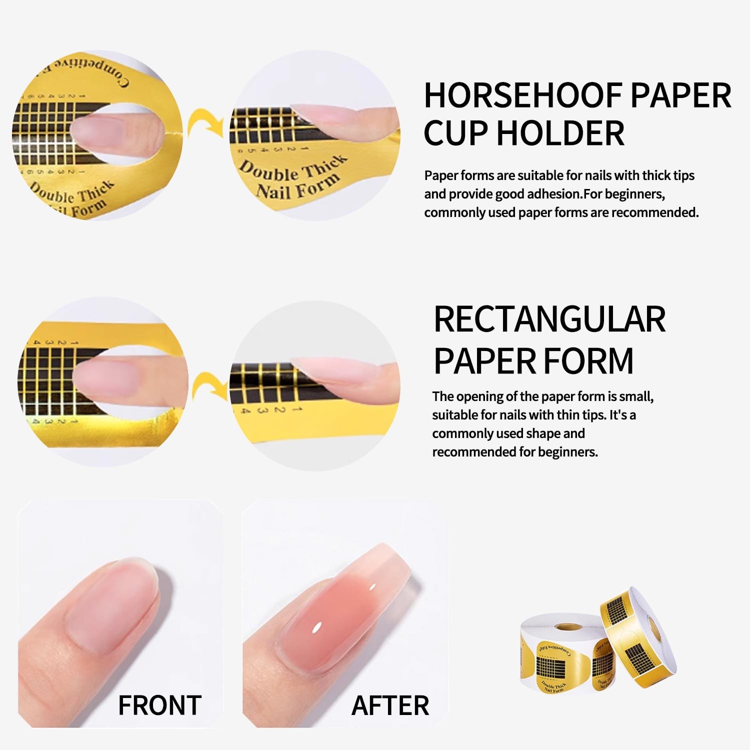 Builder Gel Nail Forms 100pcs DIY Nail Extension Forms Kit for Beginners at Home