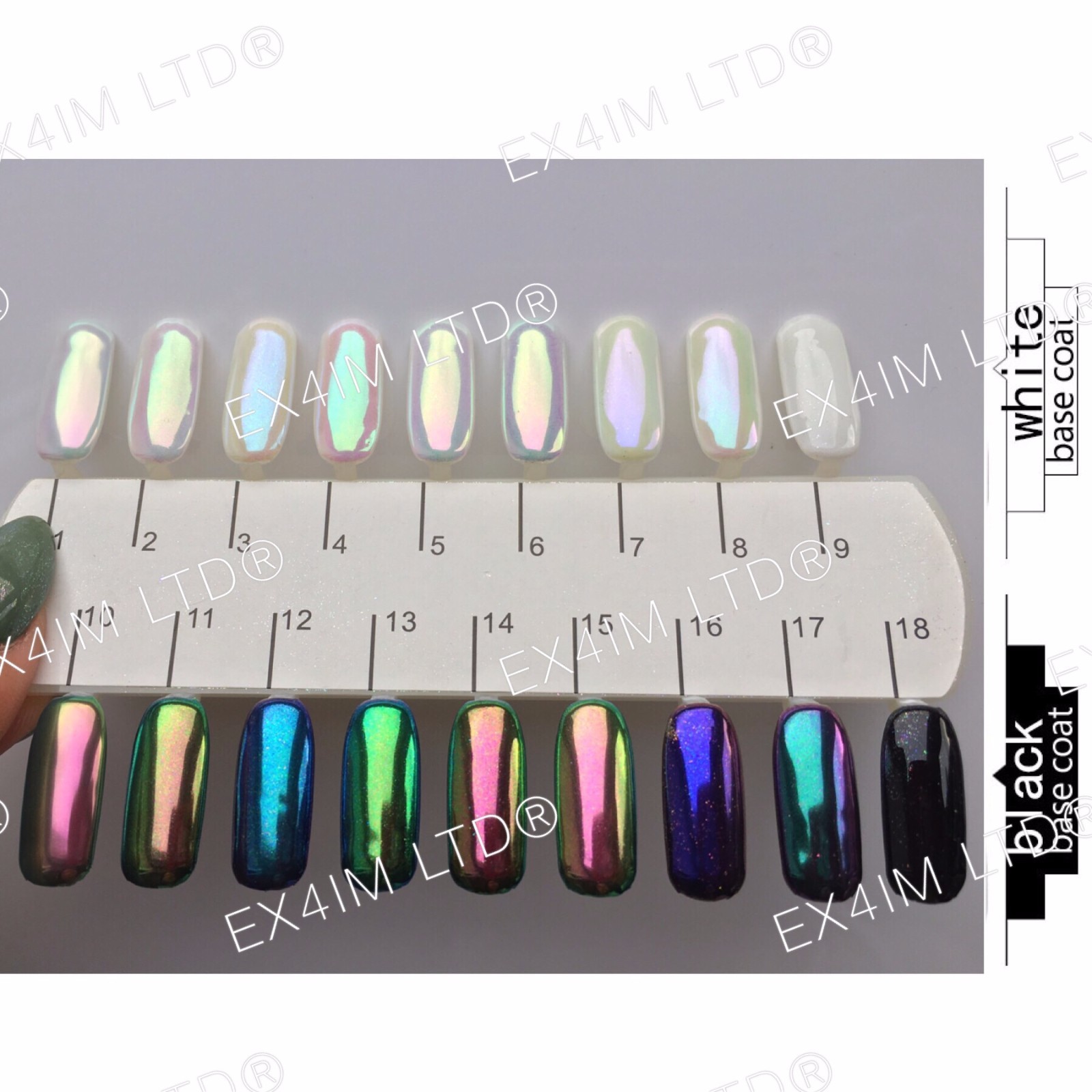 Chameleon Nail Chrome Powder Rainbow Aurora Effect Mirror Nails Powders Colours