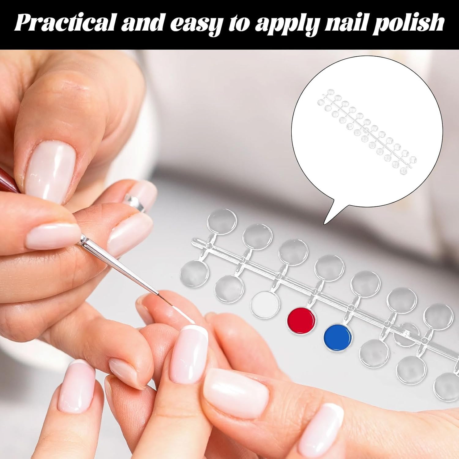 Nail Colour Display, 240 Pcs Clear Nail Swatches, round Nail Art Color Display C