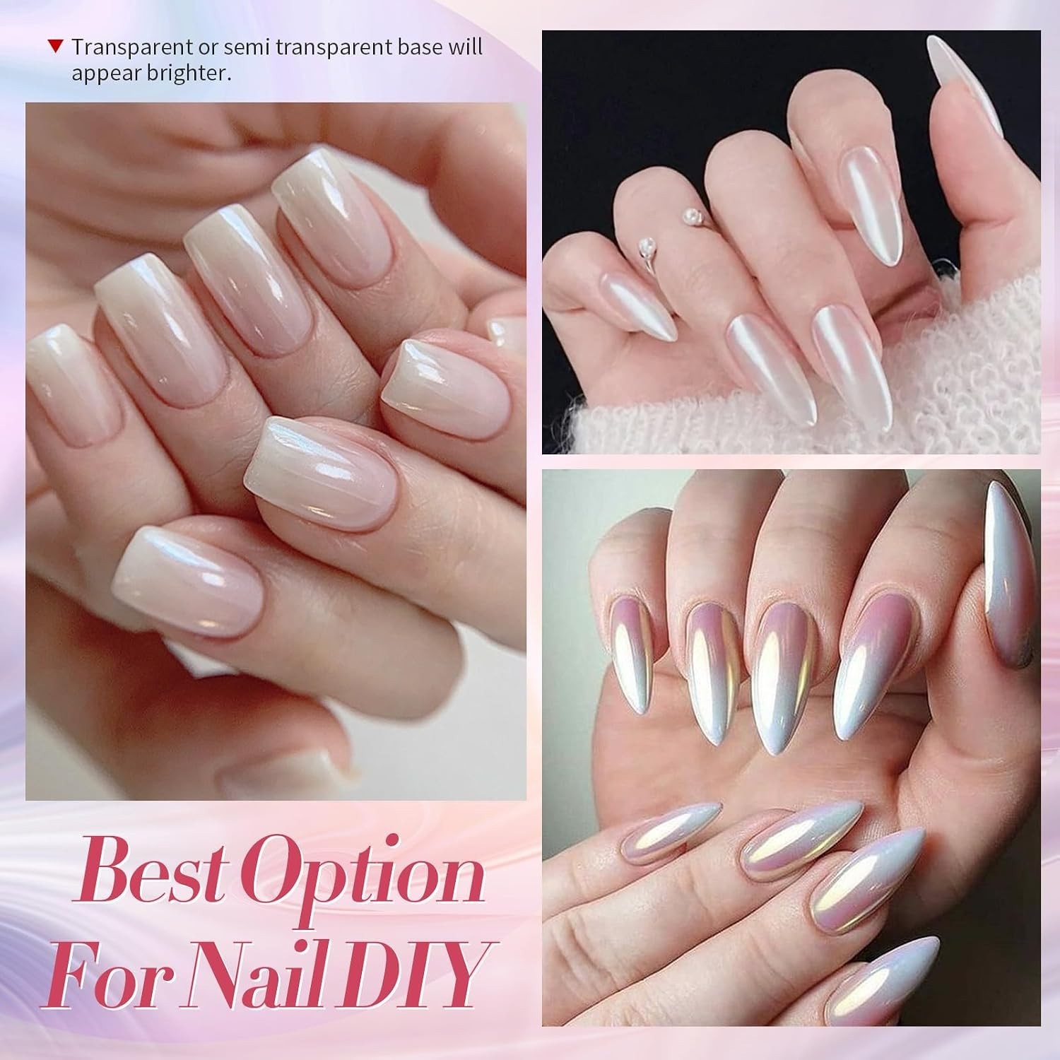 2-Box Pearl Chrome & Chameleon Aurora Nail Powder – Iridescent Finish