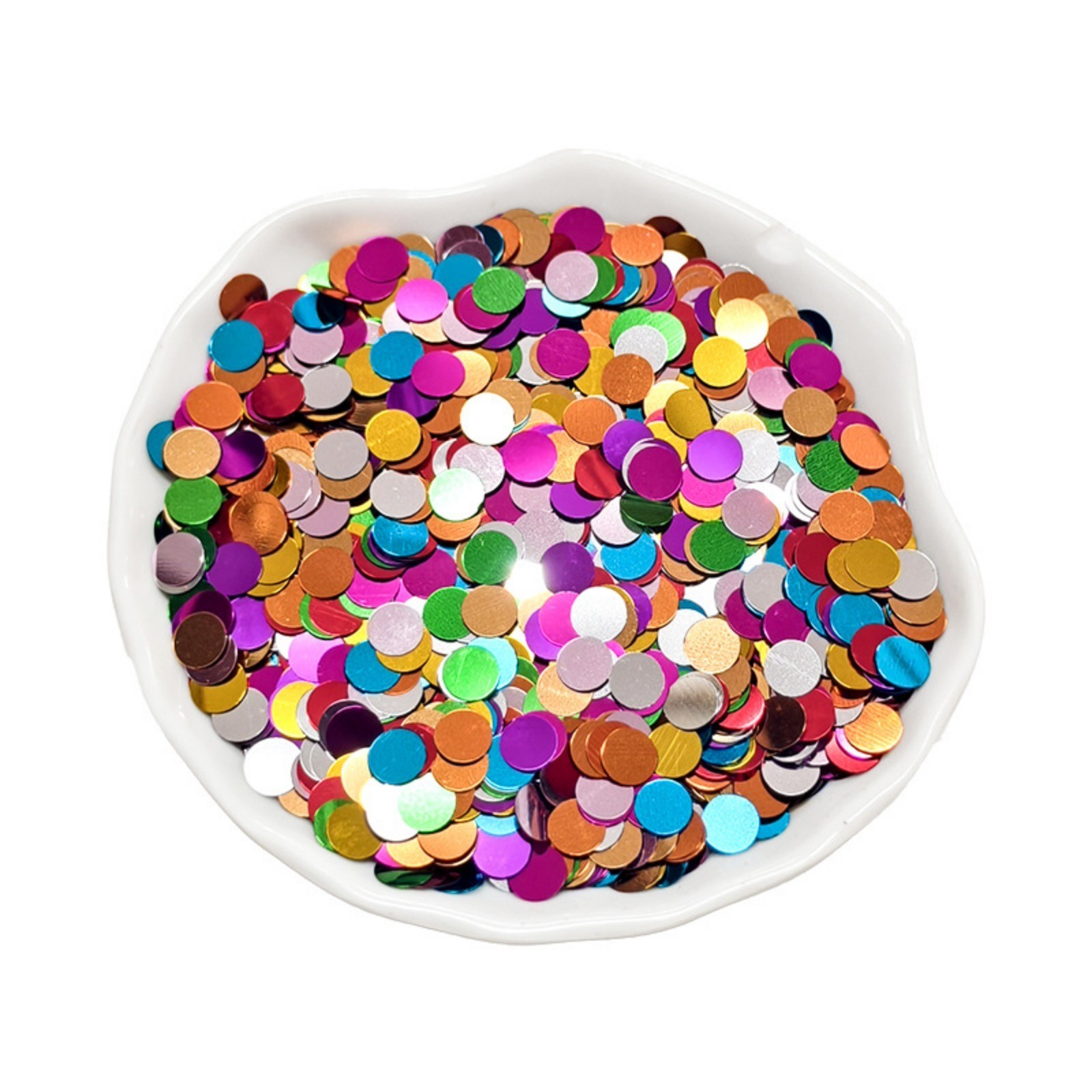 30/60gram Metallic Color Sequins Loose Flakes Round Dots 3-6mm Nail Art Tips