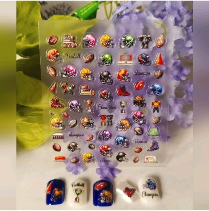 NFL 5D High Quality Nail Sticker Wraps Decals Limited Collection *Please Read!*