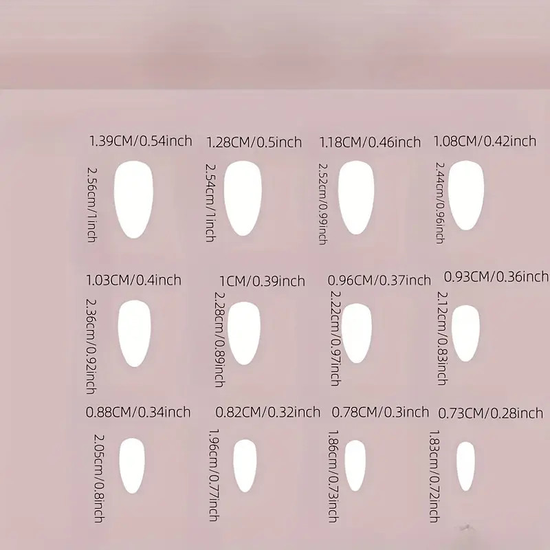 24pcs/set White French Tip Press On Nails Medium Almond Aurora Fake Nails Simple