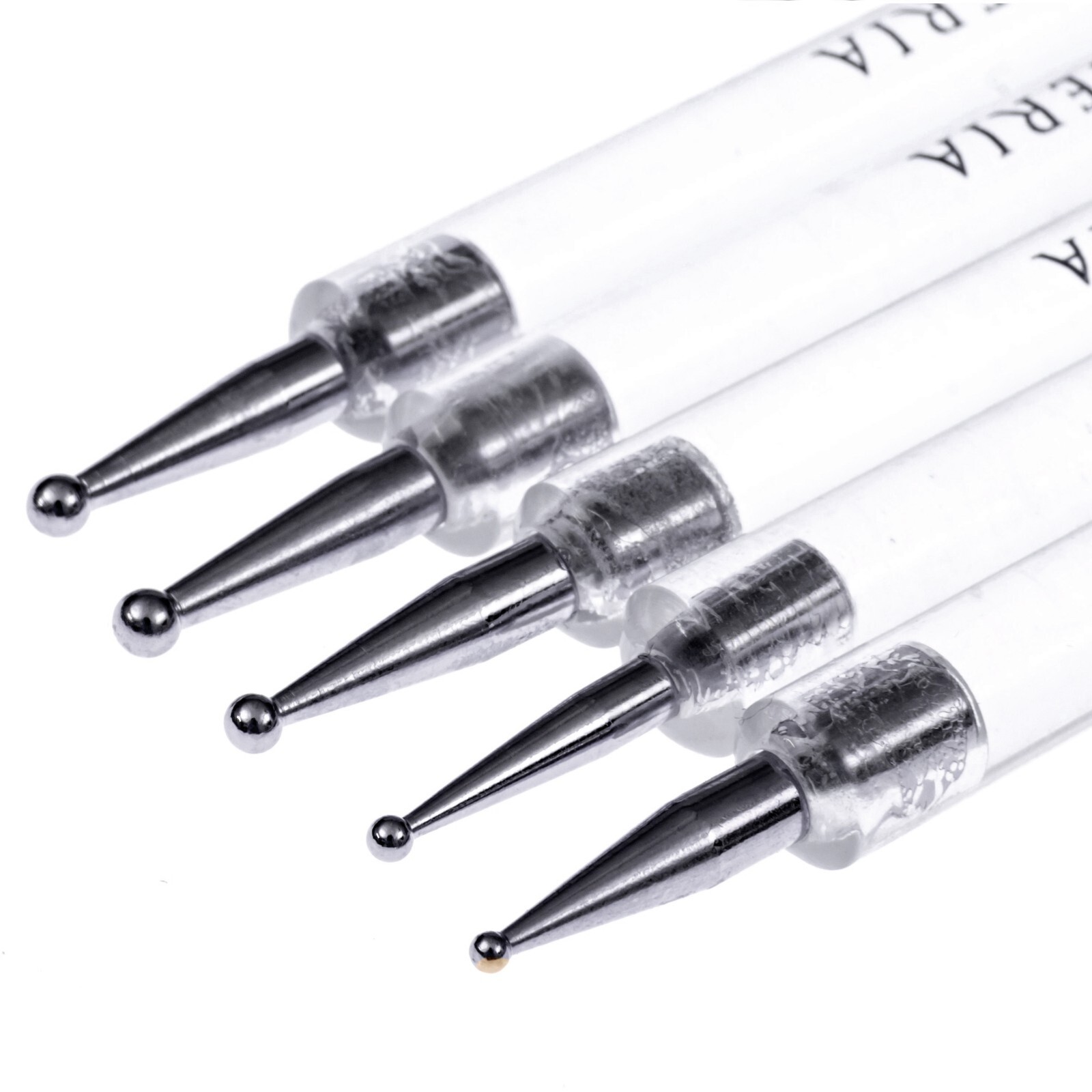 5pcs 10sizes 2-way Dotting Tool Pen Nail Art Painting Marbleizing Swirls Mandala