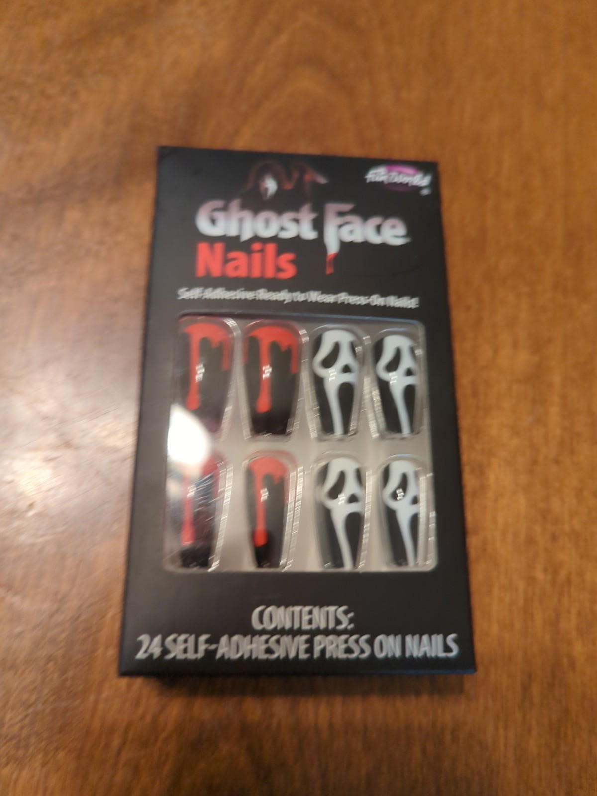 Scream Official Horror Movie Ghost Face Press-On Nails Fun World New