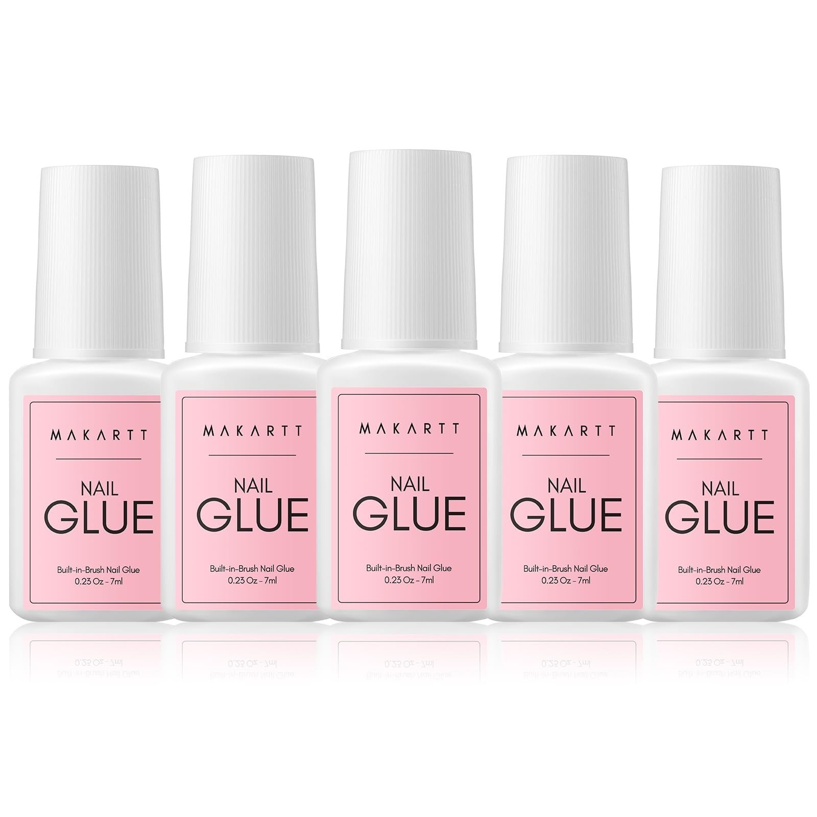 Makartt Super Strong Brush On Nail Glue for Press-On Nails, 7 ML