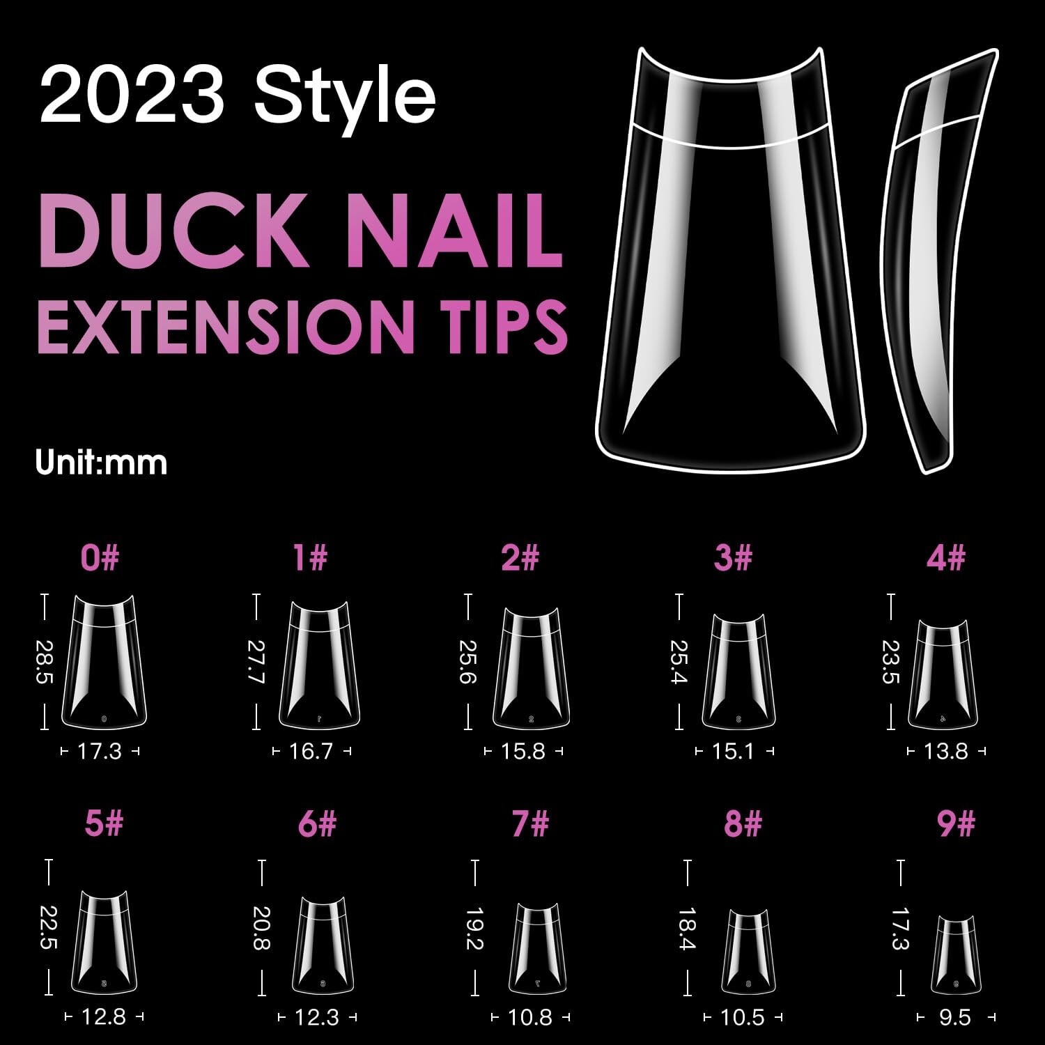 Duck Nail Tips, Melous 120 PCS Soft Gel Tips Pre Buff Full Cover Nail Tips Half