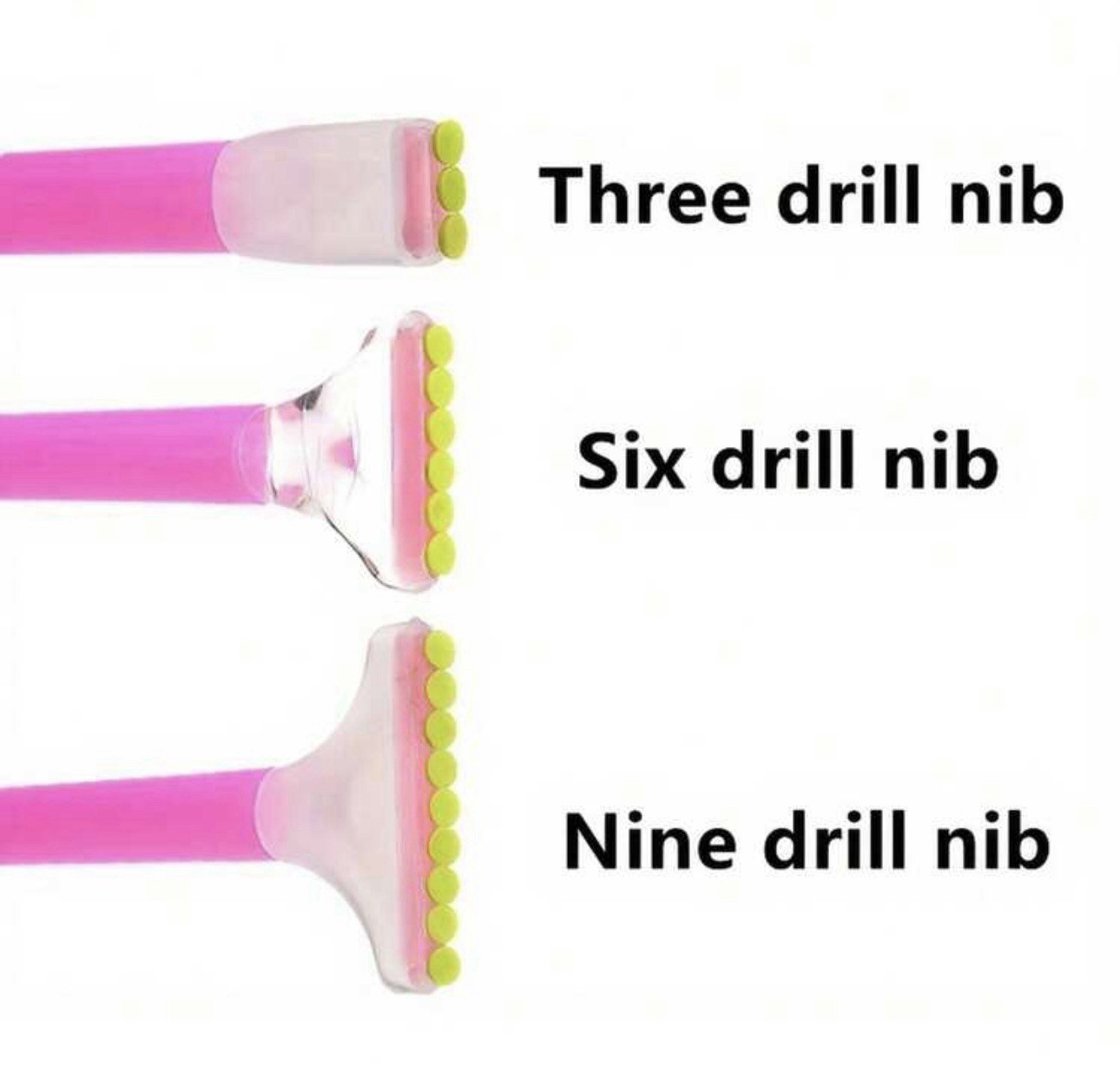 3pcs Rhinestones Crystal Picker Pen Tool Set Picking Up Pen Picker Pencil & Gels
