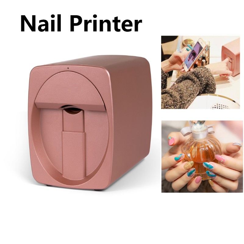 New 10W Portable Nail Printer Mobile APP DIY Nail Art Printing Machine Home Use