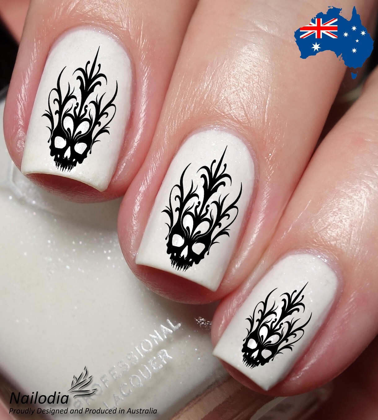 Tribal Skull Nail Art Decal Sticker Water Transfer Slider