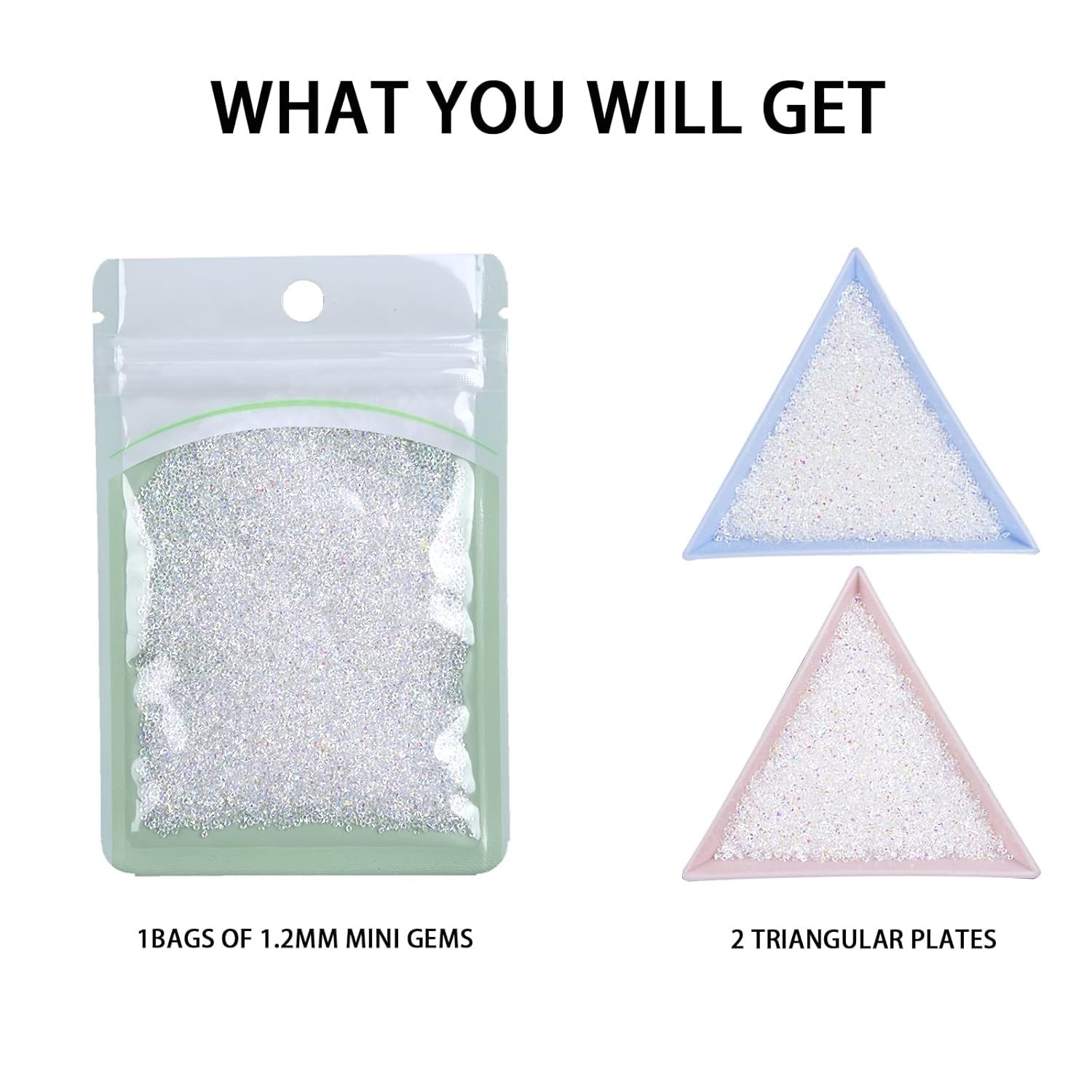 8000 Piedras Para Uñas Decoraciones Conjunto Diamantes Imitación MINI Cristal