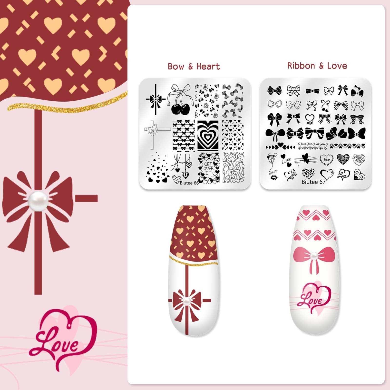 16Pcs Nail Stamping Kit with 8 Colors Polish Gel, Stamper, Scraper & Storage Bag