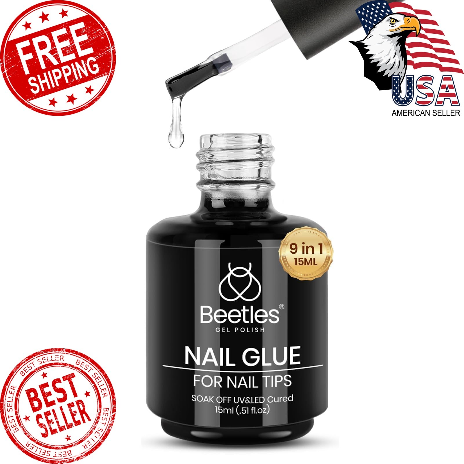 beetles T-Nail Glue 15ml 9-in-1